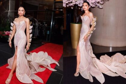 Fluttering Elegance- Mona Patel Soars in Enchanting Butterfly Gown at Met Gala 2024