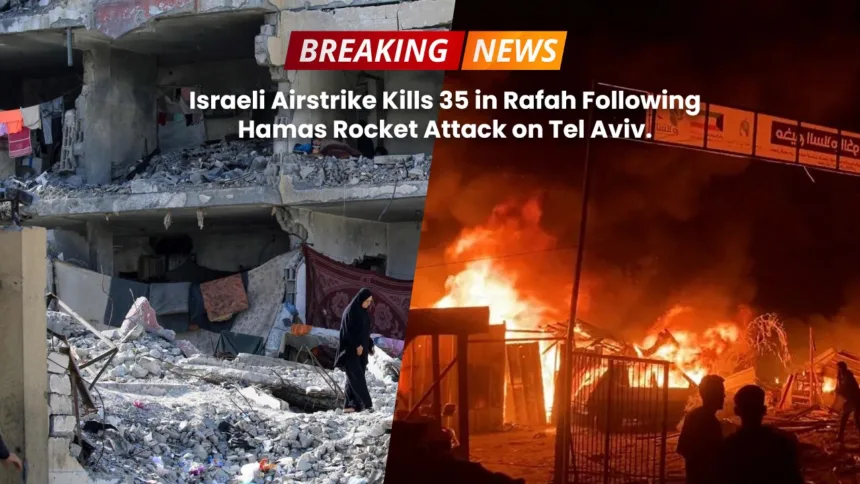 Israeli Airstrike Kills 35 in Rafah Following Hamas Rocket Attack on Tel Aviv