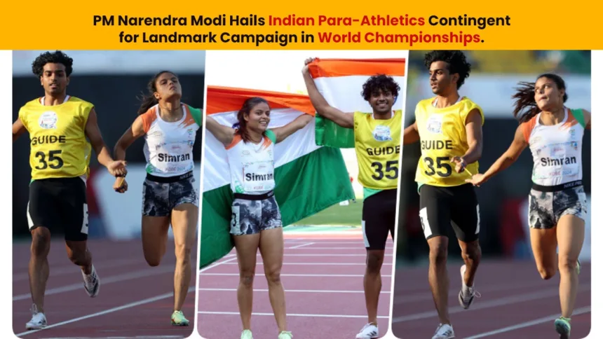PM Modi Applauds Indian Para-Athletes' Historic Performance at World Championships.