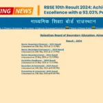 RBSE 10th Result 2024 Achieving Excellence with a 93.03% Pass Rate.