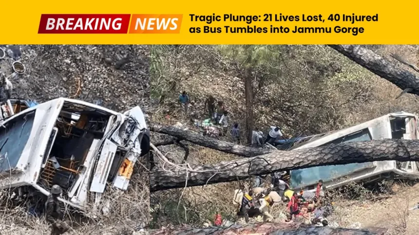 Tragic Plunge - 21 Lives Lost, 40 Injured as Bus Tumbles into Jammu Gorge